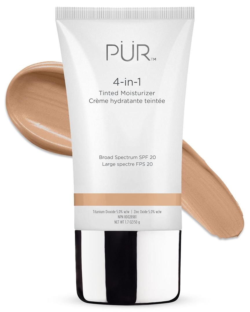 PR MINERALS 4-in-1 Tinted Moisturizer With SPF 20 - Hydrating Face Moisturizer, Primer, & Foundation With Shea Butter, Aloe Vera & Vitamin B3 - Vegan Friendly - Free of Paraben, Gluten & BPA (Light) (Net WT. 1.7 oz 50g)