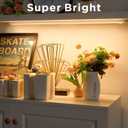 Under Cabinet Lighting Plug in,14W 120V 3 Color 3000K/4000K/5000K,3 Brightness,Super Bright,Ultra Thin Under Counter Lights for Kitchen,Linkable LED Cabinet Light(24inch,White,1Pack)