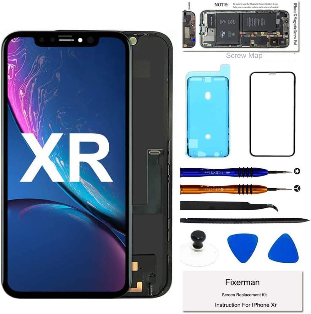 iPhone XR Screen Replacement 6.1 inch,LCD Display Touch Screen Digitizer Assembly with Repair Tools, Compatible with Model A1984, A2105, A2106, A2108