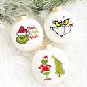 4Pack Christmas Face Decal Stickers for Crafts Small Vinyl Faces Eyes Pitcher Rub on Transfers UV Decals for Ornaments Glass Drinking Cups Wood Bowl Decorations Balls Party Supplies (hand30)