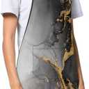 Kitchen Chef Apron With Pockets For Cooking Grilling Bbq Painting Women Men Apron (Black Gray)