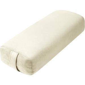 Premium Crushed Sponge Yoga Bolster Pillow for Yin Yoga, Restorative & Meditation - Rectangular Cushion (27inch*10.6inch, Cream White)