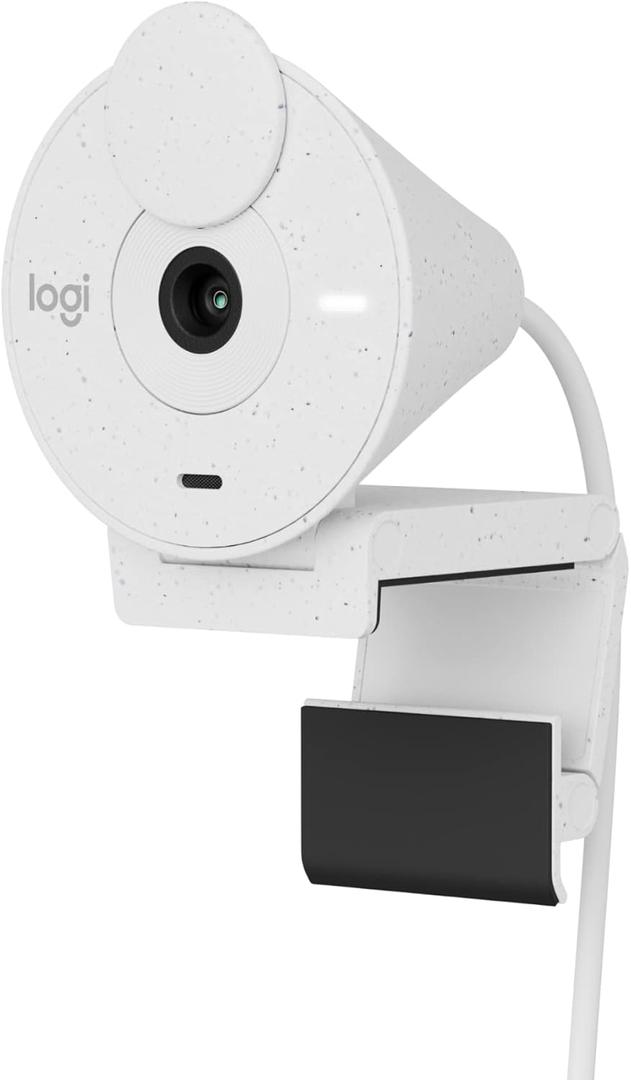 Logitech Brio 300 Full HD Webcam with Privacy Shutter, Noise Reduction Microphone, USB-C, certified for Zoom, Microsoft Teams, Google Meet, Auto Light Correction - Off White Logitech Brio 300 Full HD Webcam with Privacy Shutter, Noise Reduction Microphone, USB-C, certified for Zoom, Microsoft Teams, Google Meet, Auto Light Correction - Off White