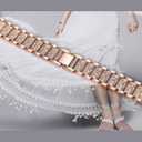 Women Bands with Case Compatible with Google Pixel Watch 4/3 45mm 41mm Watch2 Watch1, Metal bling Luxurious Dressy Replacement Wristbands, Silver Black Rose Gold