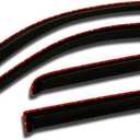 in-Channel Car Window Rain Guards Compatible with Dodge Dakota Quad Cab 2000-2004 | Tape-On | Rain Shields Window Visor Window Deflectors | Dark Smoke, 4 Pcs Set, WV2M-114i