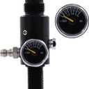 TUXING 4500PSI Paintball Air Tank Regulator Valve Guage, Durable Aluminum Paintball Regulator,for Industrial,M18*1.5, (Inlet 4500psi, Outlet 2200psi)
