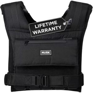 MVRK Weighted Vest Men 15lbs | 25lbs | 35lbs | 45lbs | 65lbs | 80lbs | 100lbs - Weighted Workout Vest With Removable Iron Weights, Heavy Duty Weighted Exercise Vest For Functional Training & Calisthenics - Weight Vest for Men
