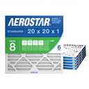 Aerostar 20x20x1 MERV 8 - 6 Count - High Efficiency Pleated HVAC, Furnace & Air Conditioner Filters - Removes Dust, Lint, Mold & Allergy-Causing Pollen