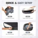 Soft Donut Dog Bed for Small Dogs, 28" Orthopedic Comfort Pet Sofa Couch with Egg Crate Foam, Washable Cover & Non-Slip Bottom, Cozy Cat Couch with Bolstered Sides, Grey (28")