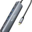 USB C Hub Multiport Adapter, CableCreation 7-in-1 USB C HDMI Hub with 4K 30Hz HDMI, 100W PD, 3 USB 3.0 5Gbps Data Ports, SD/TF Cards Reader for MacBook Pro/Air, iPad Pro, Pixelbook, XPS