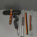 Eazer 89'' Squeegee Window Cleaner 2 in 1 Rotatable Window Cleaning Tool Kit with Extension Pole, Window Washing Equipment with Bendable Head for Indoor/Outdoor Window and Car Glass