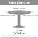 Marble Grain 48 Inch Round Fitted Cloth Tablecloth with Elastic Edged, Waterproof Oil Proof Wipeable Table Cover for Indoor Outdoor Patio Table, Fits Round Tables Up to 46" - 50" Diameter