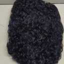 MIMAN 8 Inch Short Curly Headband Wigs for Black Women Human Hair Glueless None Lace Front Wig Natural Black Pixie Cut Curly Bob Wigs With Headbands Attached 150% Density