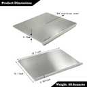 304 Stainless Steel Cutting Boards for Kitchen, 19.7" x 15.7" | Double-Sided Metal Cutting Board, Large L-Shaped Countertop Chopping Board with lip for Meat, Vegetables and Bread Baking