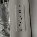 End Table with Charging Station, Narrow Side Table with 2 Fabric Drawers, Skinny Nightstand with LED Light, Slim Bedside Table for Bedroom, Living Room, Small Spaces, White