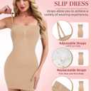 SLIMBELLE Built In Bra Strapless Shapewear Dress Slip for Women Tummy Control Full Slip Shaper Under Dresses (S)