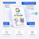 Google Review Tap Cards (4-Pack) - Tap for Instant Reviews - NFC & QR - All Phones Compatible - Reusable Smart - Google Review Cards (4-Pack Google Review Card)