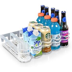 Display Technologies, Fridge-Plus Drink Organizer for Refrigerator Storage - Soda Can Dispenser and Soda Can Organizer Rack for Bar Fridge (Pack of 1)