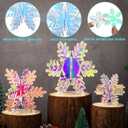 Yousoontic 3 Pcs Christmas Acrylic Iridescent Holographic Snowflake Winter Snowflake Signs 3D Snowflake Tabletop Decor Snowflake Centerpiece Xmas Snowflake Signs for Home Xmas Part