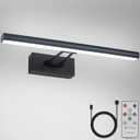 Picture Light, 13.5" Art Light, Black Picture Light Battery Operated,3CCT,Wireless Picture Lights with Remote, Light Over Picture Frame for Wall Painting(Black)