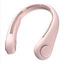 JISULIFE Portable Neck Fan, Hands-Free Bladeless, 5 Speeds, 4000 mAh Battery Operated Wearable Personal Fan, Twistable, Rechargeable, Gift for Women Men-Pink