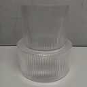 Ribbed Glass Vase, Flower Vase, Fluted Clear Vases for Flowers, Modern Vases for Living Room, Dining Table, Entryway, Shelf, Wedding, Office, Coffee Table, Birthday, 7.5 Inches (Large)