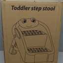 Toddler Step Stool, Easy to Fold Step Stools for Toddlers with Non-Slip Surface & Alphabet Patterns, Lightweight & Cute Kids Step Stool for Potty Training, Bathroom Sink, and Bedroom, Gray