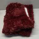 DweIke Fluffy Burgundy Red Runner Rugs for Bedroom, 2x6 Feet Soft Plush Long Runners for Girls Boys Kids, Non-Slip and Machine Washable Bedside Rug, Small Throw Carpet for Hallway Rooms Decor