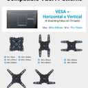 Pipishell Full Motion TV Wall Mount for 26-65 inch Flat or Curved TVs up to 77 lbs, TV Bracket Wall Mount with Articulating Arms, Extension, Tilt, Swivel, Leveling, Max VESA 400x400mm, PIMF7