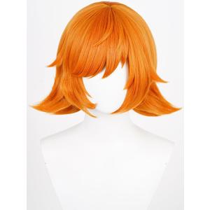Short Orange Squirrel Cosplay Wig Ginger Layered Anime Wigs with Bangs for Women Halloween Party