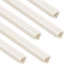 85in Corner Cable Concealer, One-Cord Corner Duct, Paintable Corner Cord Cover, Cable Management Channel for Wall Corner, Floor Baseboard, Ceiling - 5 X L 17in, Beige