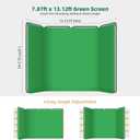 7.87ft x 13.12ft Large Green Screen Backdrop with Stand, Foldable Frame for Group Photo Backdrop, YouTube Creators, Streamers, Studio Photography, Video Shooting, Live Streaming & Gaming, Extra Large