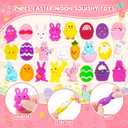 24PCS Prefilled Easter Eggs with Mochi Squishy Toys, Mochi Squishies Stuffed Plastic Eggs for Easter Basket Suffers, Mochis Squishy Novelty for Classroom Prizes, Egg Fillers, Kids, Gifts