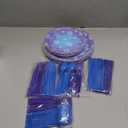 Winter Snowflake Paper Plates and Napkins Set, Blue and Purple Snowflake Winter Wonderland Disposable Tableware for Christmas Winter Holiday New Year Birthday Party Supplies Decorations, Serve 50 