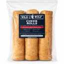 Wild Wolf 9-12" Peanut Butter Beef Collagen Cheek Rolls for Dogs (3 Pack) - 100% Natural Big Dog Chew - No Rawhide - Free-Range Grass-Fed, Packed with Protein - for Aggressive Chewers, BB Date 03/16/2029