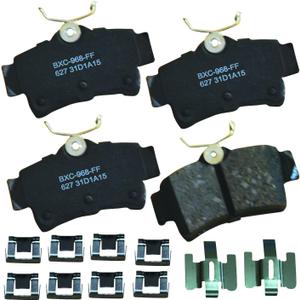 Bendix Premium SBC627 Ceramic Rear Brake Pads for Ford Mustang 2004-1994, Panoz AIV Roadster 2000-1999, Esperante 2007-2001