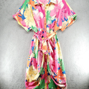 SHEIN Women's Curve 2XL VCAY Allover Floral Print Batwing Sleeve Shirt Dress