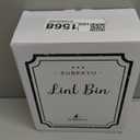 SUBEKYU Magnetic Lint Bin for Laundry Room, Wall Mounted Metal Lint Box Holder Trash Can with Lid for Dryer,Lint Basket for Laundry Room Organization,White