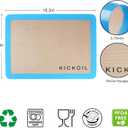 Silicone Baking Mat Set of 3 Non-Stick Baking Sheet for Oven Pan Liner Reusable Parchment Paper Half Sheet Large Silicone Bakeware Mat for Cookie Bread, Cooking Supplies Kitchen Accessories ((16.5'' x 11.6'') 3 Half Sheet)