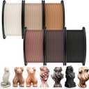 Pangda 3D Printer Filament PLA Bundle 1.75mm Multicolor Matte or Silk Finish, Dimensional Accuracy 0.02mm, 0.25kg/0.55lb Each Spool for DIY Holiday Projects(1.5 kg,Earth Color)