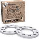 2pcs 1/2 inch (12mm) - Univeral 5x4.5 and 5x4.75 Flat Wheel Spacers - Compatible with Buick Cadillac Chevy Chevrolet (See Description for Exact Year Models) - 5x114.3 5x120.7 5x120.65 Adapters, 1/2 inch Thickness
