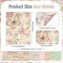 Gersoniel 40 Sheet Vintage Flower Scrapbook Paper 8.5 x 11 Inch Decorative Cardstock Paper Double Sided Patterned Papers for Craft Card Making Journaling Planner Scrapbooking Supplies, 10 Design