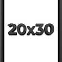 20x30 Shadow Box Black Display Frame | 1 Inch Deep Solid Solid Pine Wood Shadowbox Show Frame | UV Resistant Acrylic Plexiglass, Acid Free Backing, and Hanging Hardware | Dugan Picture Frame Style