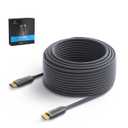 4K HDMI Cable 100 ftFiber Optic HDMI Cord (HDMI2.0b, 18Gbps, 4K 60Hz 4:4:4 RGB, 1080p), Ultra High Speed Uni-Directional Active Slim Cord, Compatible with PC Laptop PS3 PS4 Projector HDTV (Grey)