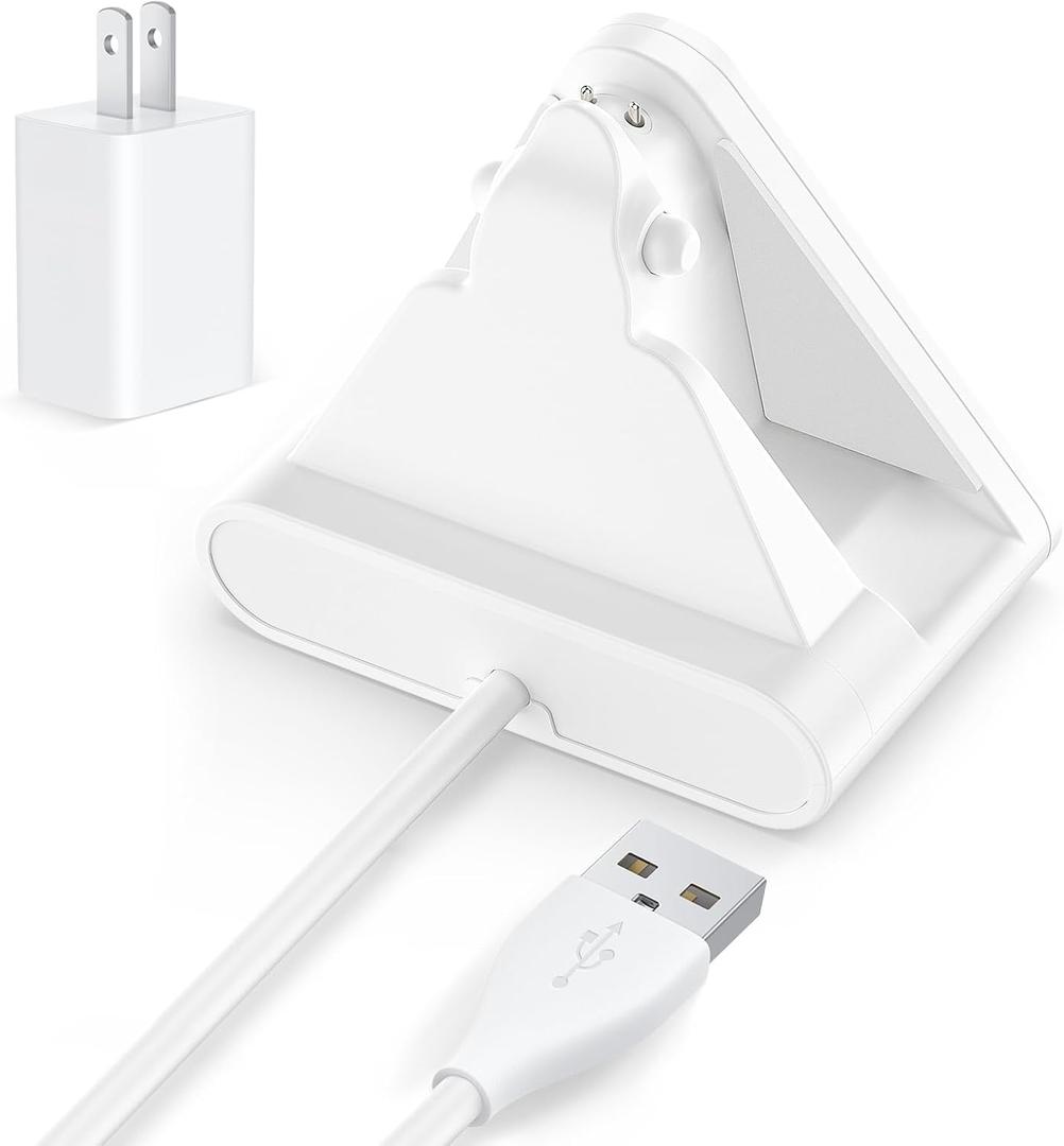 Charging Stand Dock Compatible with Ray-Ban Meta Smart Glasses - Glasses Charger for Wayfarer, Headliner, Skyler, Oakley Meta HSTN, Portable Smart Glasses Charger Dock with Adapter (White)