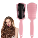 Curl Defining Brush, 1 PCS Curly Hair Brush, Curl Define Styling, for Combing and Shaping Men's and Women's Curls to Reduce Pulling (Pink)