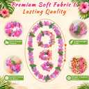 FUTUREPLUSX Hawaiian Leis, 48PCS Luau Party Decorations Including Necklace Headbands and Wristbands for Tropical Themed Party Girl Birthday Decor