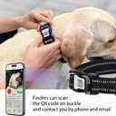 Dog Collar with QR Code, Reflective Pet Collar, Soft Neoprene Padded & Safety Locking Buckle Adjustable Dog Collar for Large Dogs(Black,L)