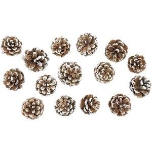 Pack of 2 Black Duck Brand Assorted Pinecone Christmas Table Scatter! Glitter Frosted Winter-Themed Pinecones Perfect for Decorating for The Holiday Season! (45, Snow Tipped)