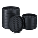 Non Slip Furniture Pads - 2" Anti Skid Caster Cups, 7PCS Round Furniture Coasters for Hardwood Floors, Anti Slide Furniture Cup Bed Couch Floor Protectors,Furniture Stoppers to Prevent Sliding(Black)